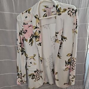 Philosophy Floral Blazer with Pink and Green Accents